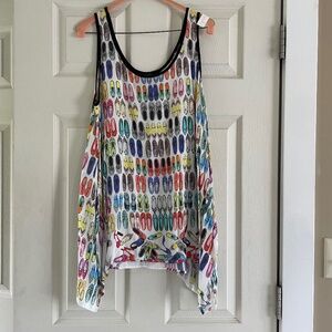 Karen Kane Sleeveless, casual loose fit lightweight  tank, size M